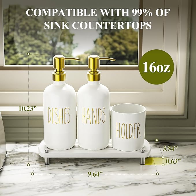 Cisily Kitchen Soap Dispenser Set Comes - Image 5