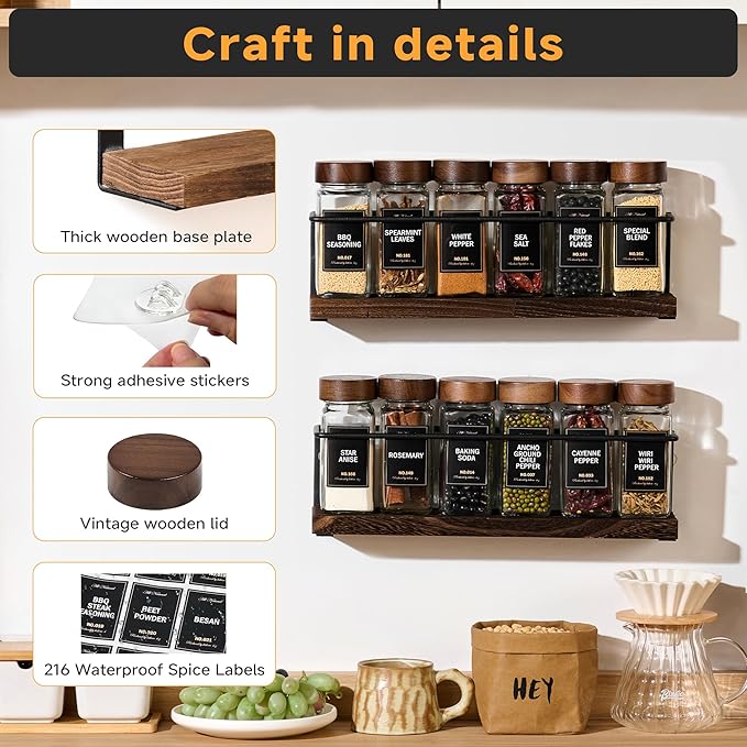 2-Tier Wall Mount Spice Rack Organizer - Image 5