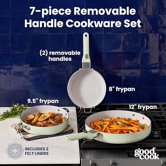 GoodCook Ceramic Cookware Set 7-Piece - Image 2
