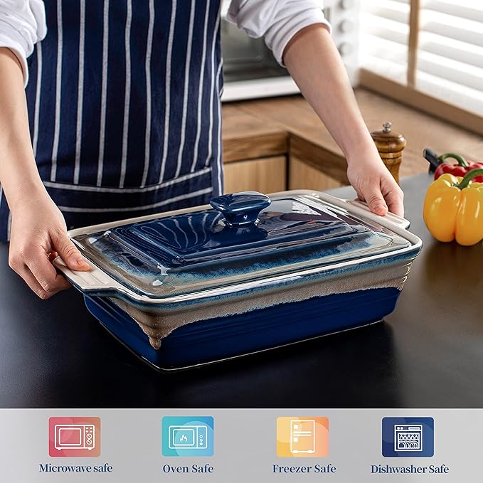 LOVECASA 4.5 Quart Ceramic Casserole Dish - Image 4