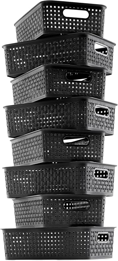 Plastic Storage Baskets, Small Pantry Organization and Storage Bins, Household - Image 7
