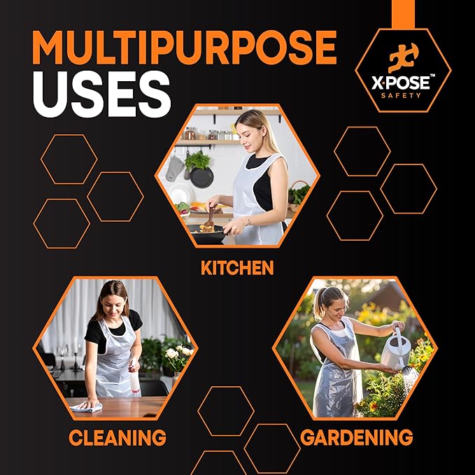 Xpose Safety 2000 White Plastic Disposable Aprons - Image 2