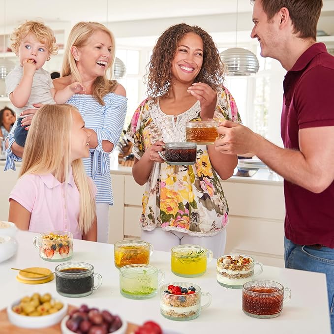 LANDNEOO 12pcs Set Irish Coffee Glasses, Vintage Coffee Mugs, Overnight Oats - Image 4