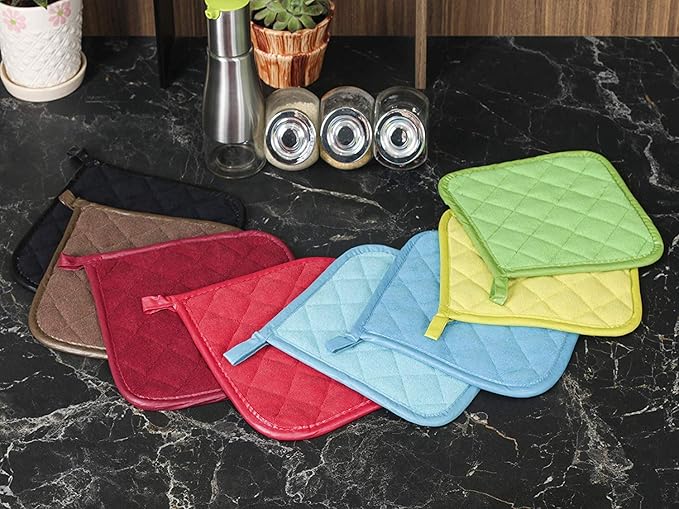 Joyhalo 4 Pack Pot Holders for Kitchen, Cotton Oven Holder - Image 7