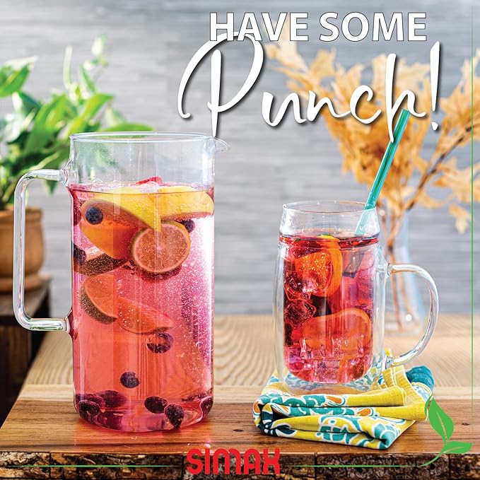 Simax Glass Pitcher, 64 Ounce Borosilicate Glass, Made in Europe Hot and Cold - Image 8