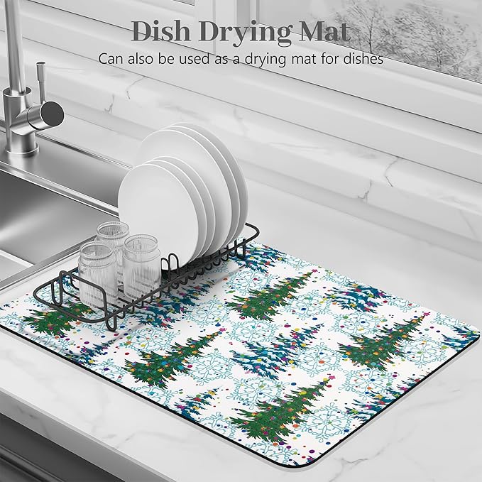 Bloss Christmas Drying Mat, Fit Under Coffee Maker Machine / Counter - Image 3