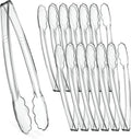 Plasticpro 12'' Serving Tongs Heavy Duty Reusable Kitchen and BBQ Clear Serving by PLASTICPRO