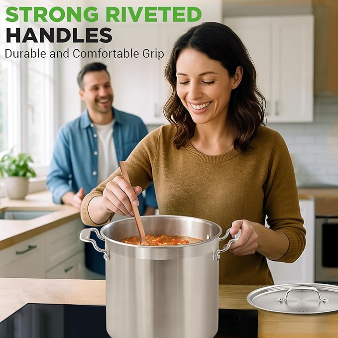 NutriChef Stainless Steel Cookware Stock Pot - Image 8