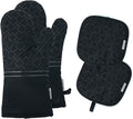 4Pcs Oven Mitts and Pot Holders Set, 572F Heat Resistant Oven Glove, Soft by Tormays