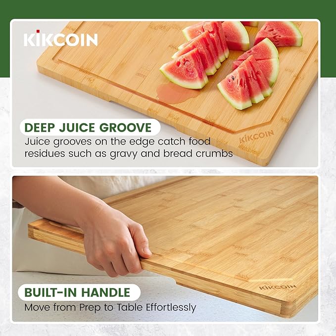 Kikcoin 36”×24” Bamboo Cutting Boards - Image 7