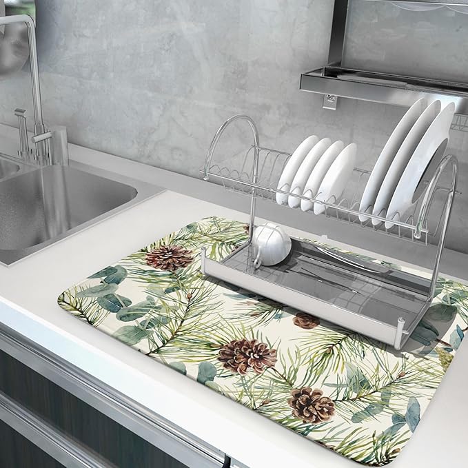 Winter Christmas Dish Drying Mat - Image 5