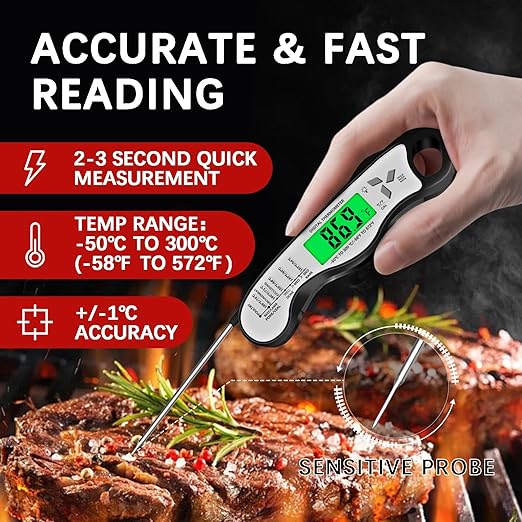 Meat Thermometer Digital，IP67 Waterproof Cooking Thermometer - Image 2