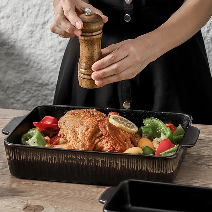 KOOV Bakeware Set, Ceramic Baking Dish, Rectangular Baking Pans Set, Casserole - Image 5