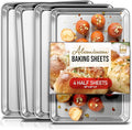 Eatex Aluminum Baking Sheet Set, 4 Pack Cookie Sheet Set, 18” x 13” Steel by Eatex