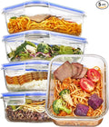 Vtopmart 5 Pack 35oz Glass Food Storage Containers by Vtopmart
