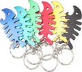 SWATOM Fish Bone 6PCS Bottle Opener Keychain Beer Openers Tool Key Chain Ring by SWATOM