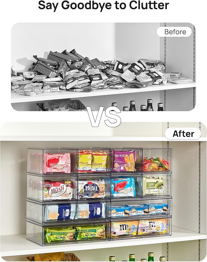 Vtopmart Stackable Storage Drawers Set of 6, Laundry Room Organization - Image 4