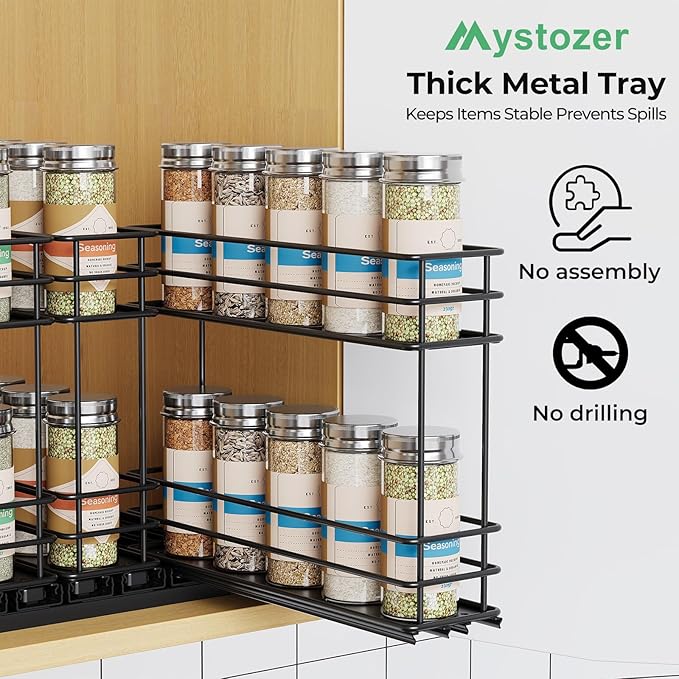 Mystozer Pull Out Spice Rack Organizer - Image 7