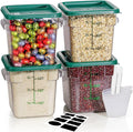 8QT Clear Food Storage Containers: 4 PCS NSF Food Storage Containers by SVKLHY