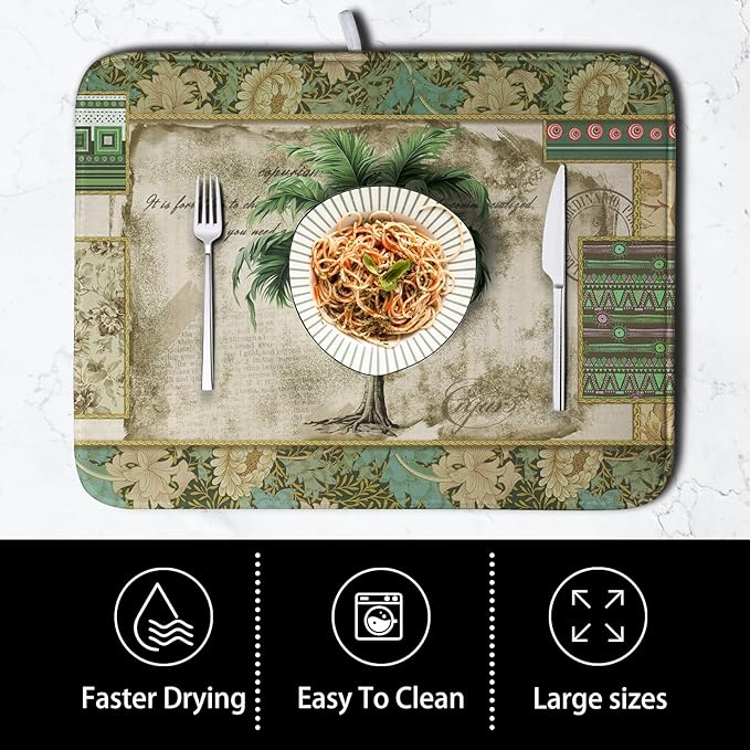 Palm Tree Kitchen Dish Drying Mat - Image 4