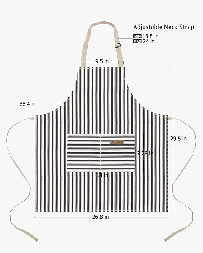 Syntus Chef Apron for Men Women Kitchen Cooking Apron - Image 2