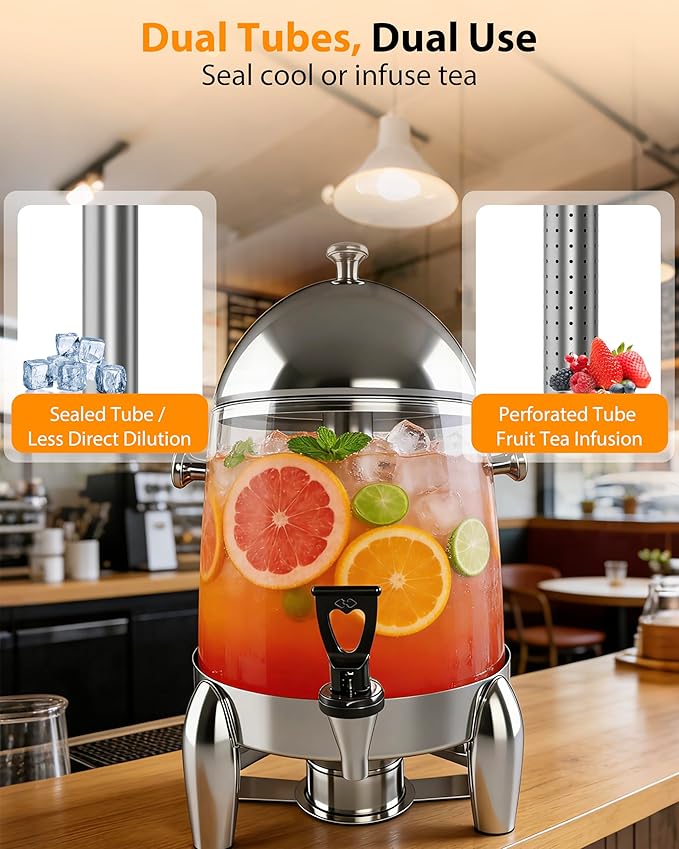 Beverage Dispenser with Stand, 3 Gallon Drink Dispenser - Image 4