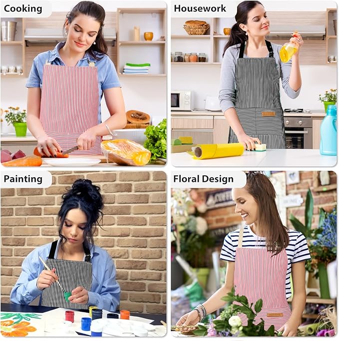 VALOME 2 Pack Kitchen Aprons, Apron - Image 7