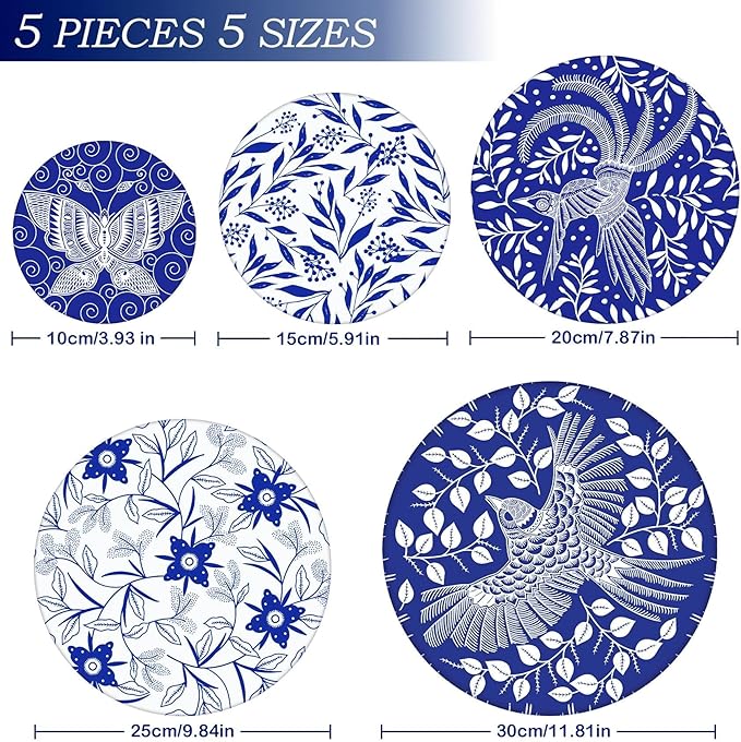 5 Pieces Bowl Covers Reusable, 5 Size Elastic Cloth Bowl Covers - Image 2