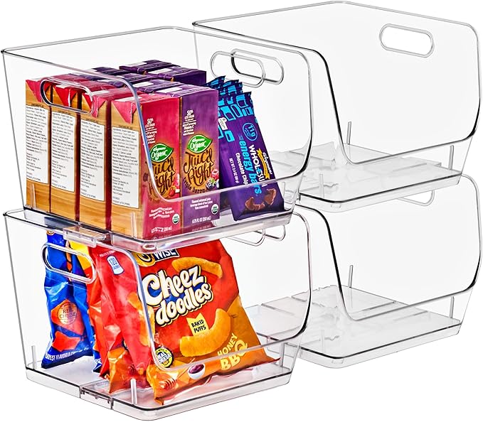 Sorbus Stackable Storage Bins Open Front, Pantry Bins - Image 8
