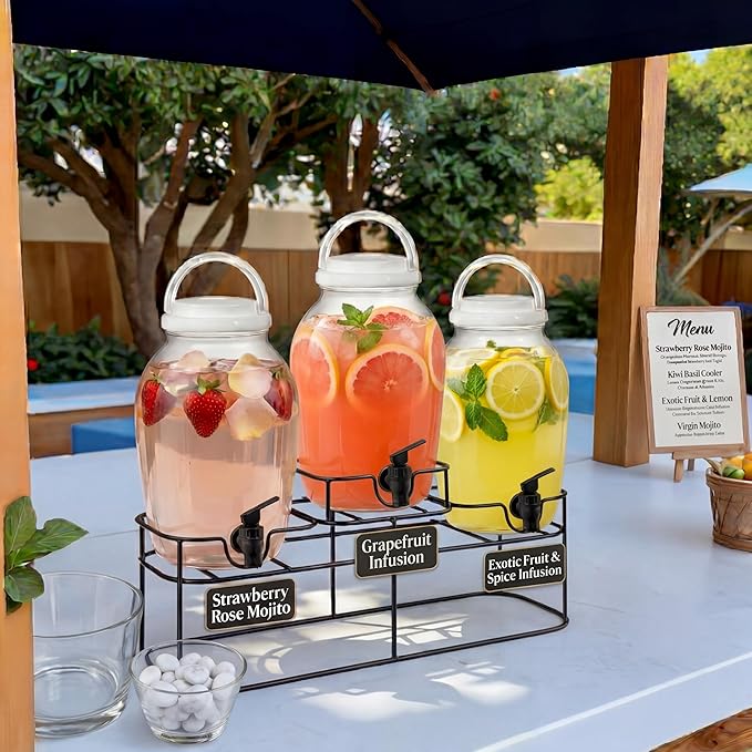 Tanlade 3 Pcs Plastic Drink Dispenser by Tanlade