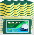 AIDEA Sponges Kitchen, 50 Pack Heavy Duty Dish Sponge, Cleaning Dish Scrubber by AIDEAHOME