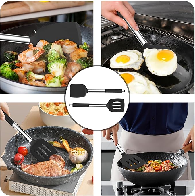 TeamFar Kitchen Utensils, for Frying Mixing Draining Turning, Healthy & - Image 5