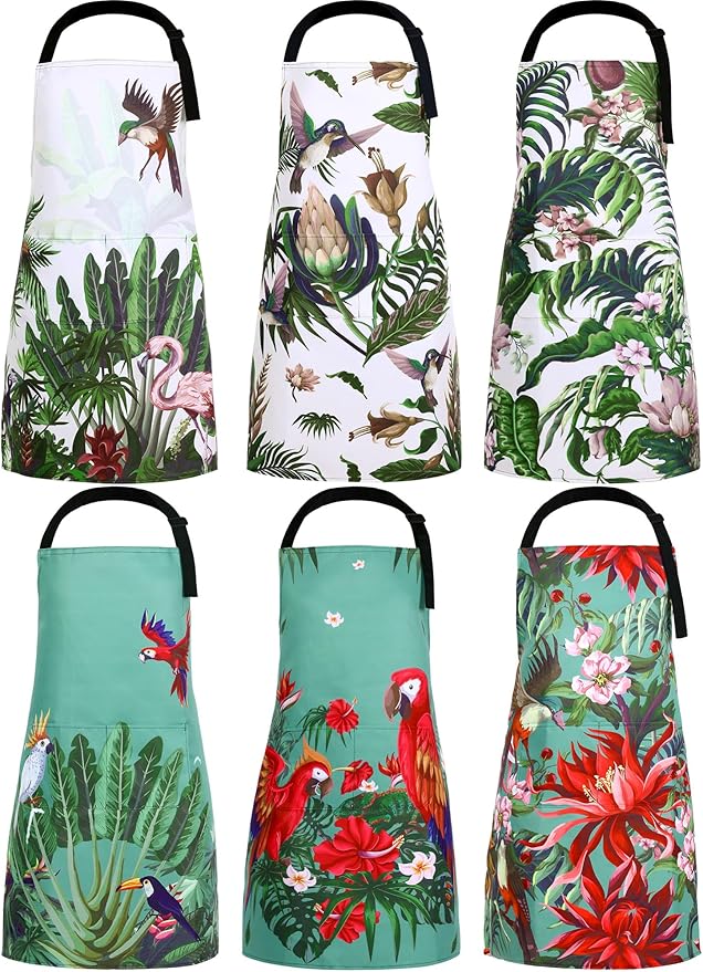 Bencailor 6 Pcs Spring Kitchen Aprons by Bencailor