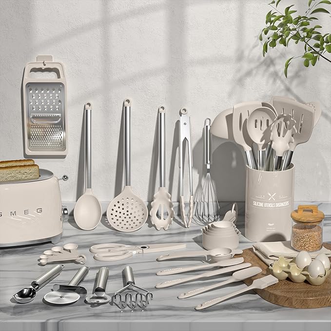 Kitchen Utensils Set-Umite Chef 34 Pcs Silicone Cooking Utensils Set - Image 3