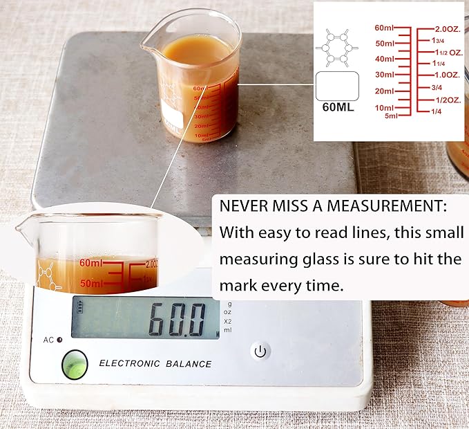 High Borosilicate Glass Measuring Cup-V-Shaped Spout，Glass Measuring Beaker - Image 3