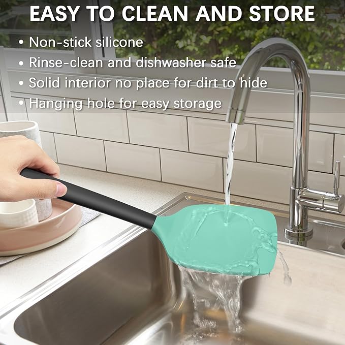Coukre 2 Pack Silicone Spatula Set, High Heat Resistant, BPA Free Kitchen - Image 6