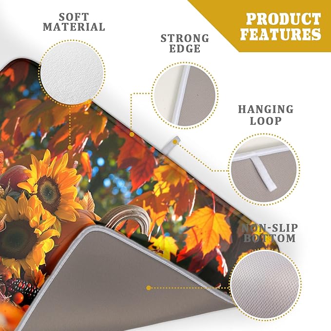 Fall Harvest Pumpkin Dish Drying Mat - Image 4
