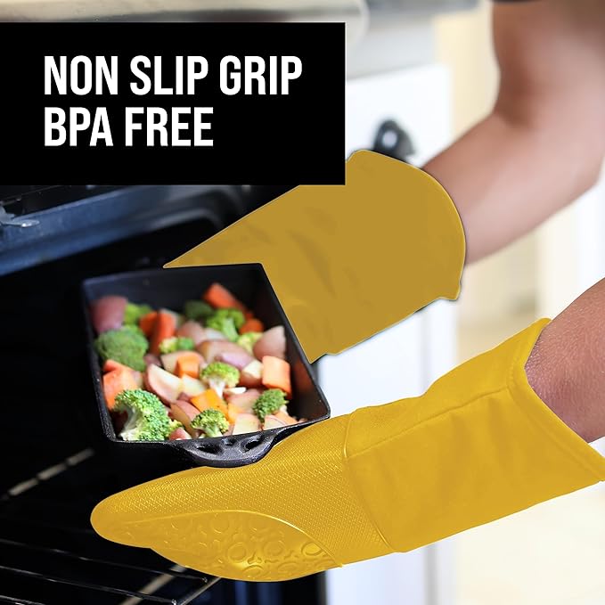 BPA-Free Soft Silicone Oven Mitts - Image 5
