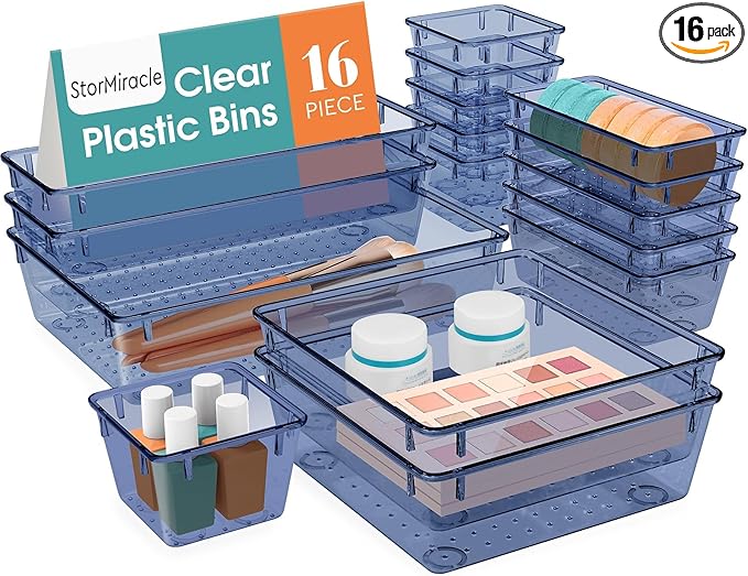 StorMiracle 16 PCS Drawer Organizer Set, 5 Varied Size Bathroom and kitchen by StorMiracle