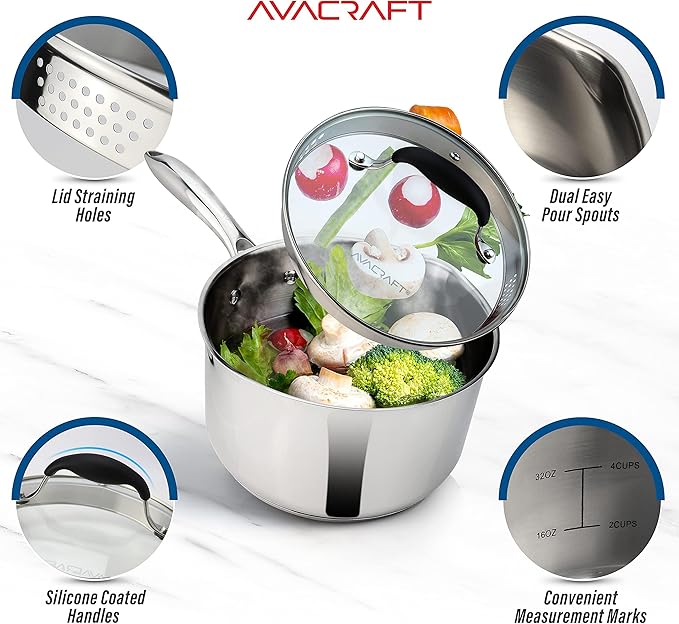 AVACRAFT Stainless Steel Saucepan - Image 4