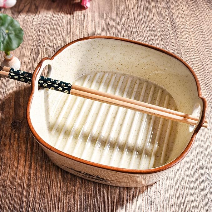 6.7" Japanese Ceramic Casserole Dish, Square Baking Pan - Image 5