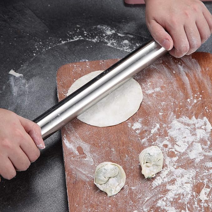 Stainless Steel Rolling Pin, Matte Finish 16.7 Inches, Berglander Rolling Pin - Image 7