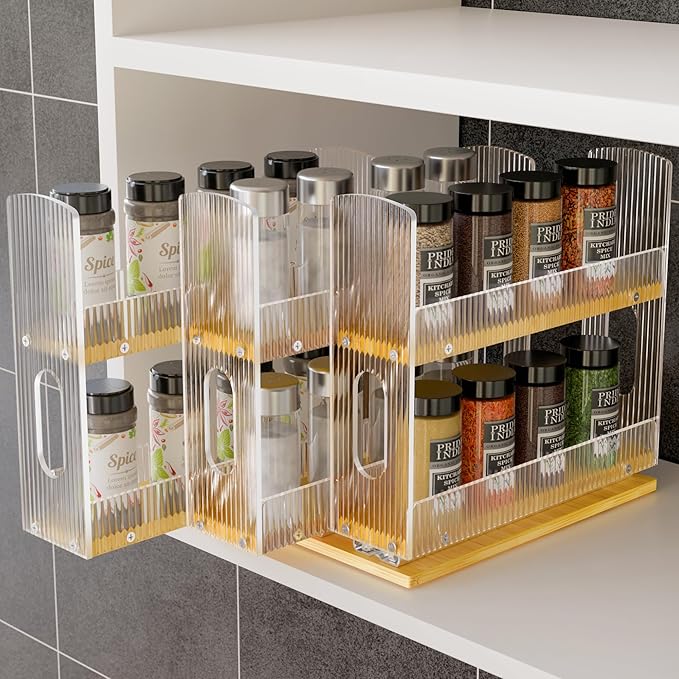 NiHome Bamboo Pull-Out Spice Rack Organizer by NiHome