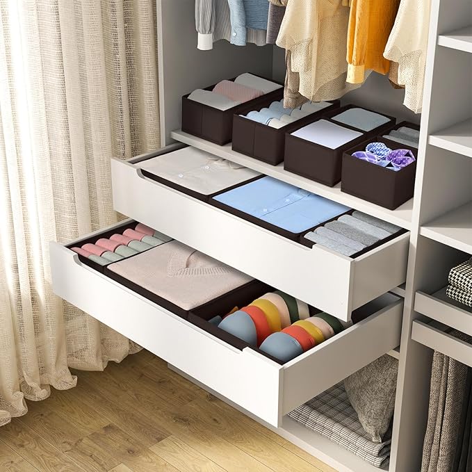 DIMJ Drawer Organizer Clothes, 12 Pack Underwear Organizer, Foldable Closet - Image 4