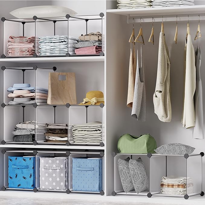 HOMIDEC Closet Organizers and Storage, 9 Cube Storage Organizer, Portable - Image 3