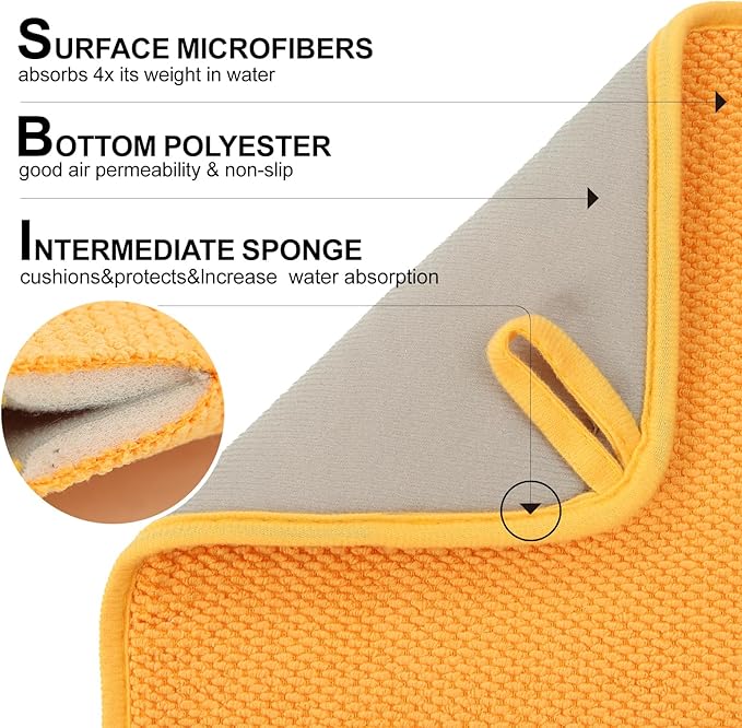 2 Pack Microfiber Dish Drying Mat - Image 4