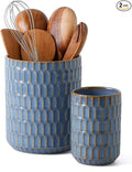 Utensil Holder, 7.5"+5.3" Ceramic Kitchen Utensil Holder by Artebake