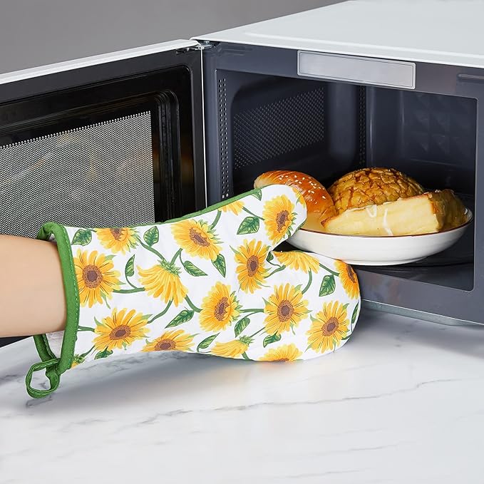 Oven Mitts and Potholders Dish Towles Set 100% Cotton - Image 2