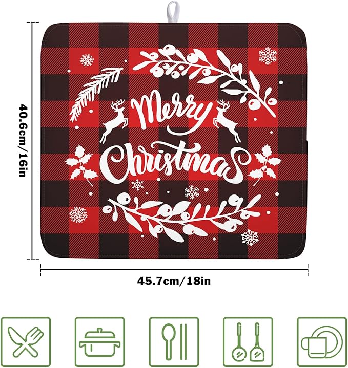 Merry Christmas Dish Drying Mat - Image 2