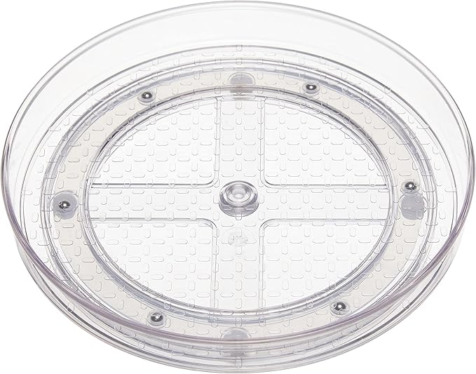 Amazon Basics Clear Rotating Lazy Susan Turntable Organizer by AmazonBasics